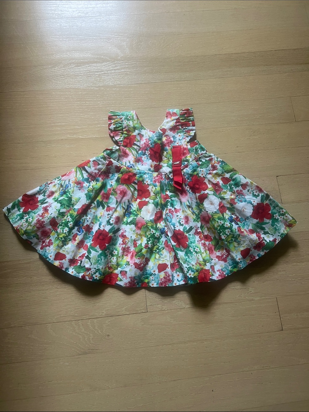 Mayoral Floral Sundress in Red, Green, White